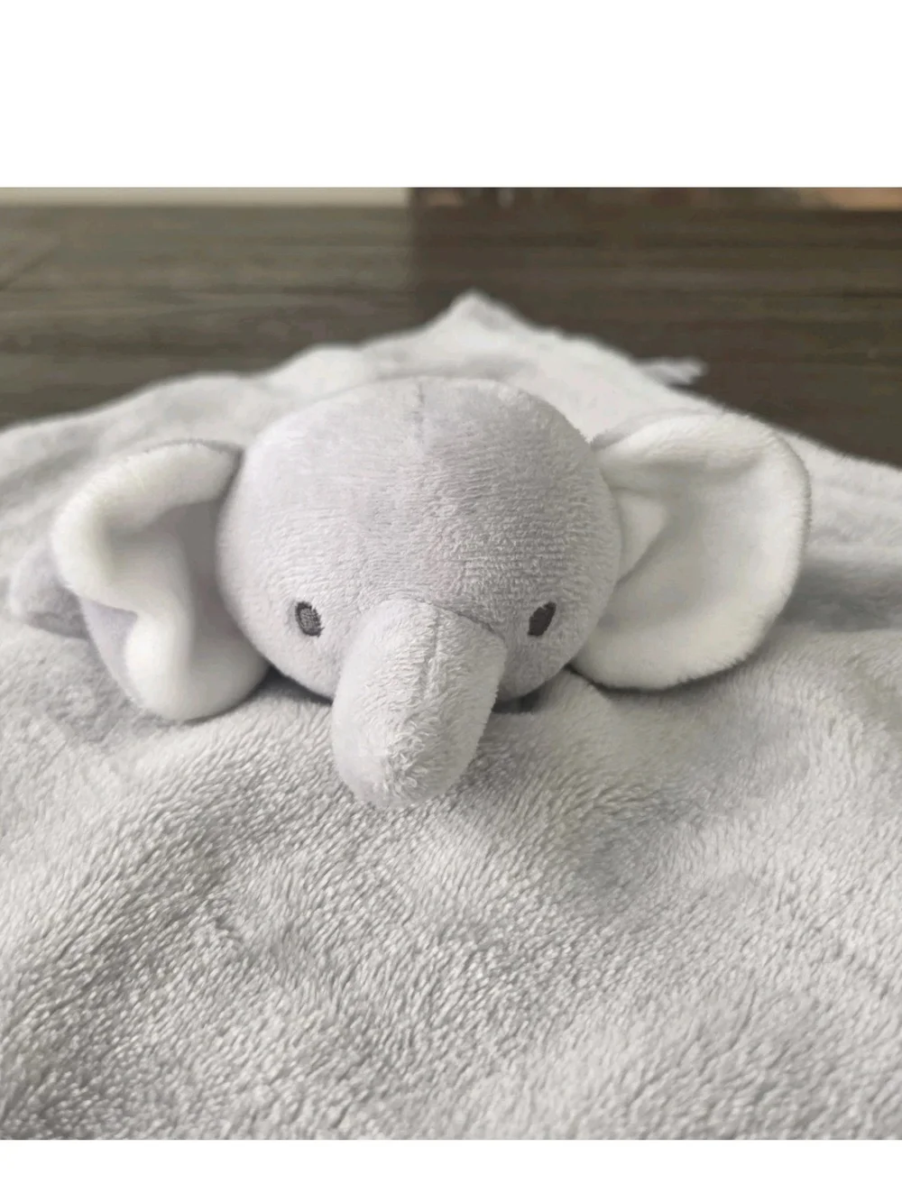 Carters Elephant Security Blanket Lovey Gray Plush Soft Snuggle Toy